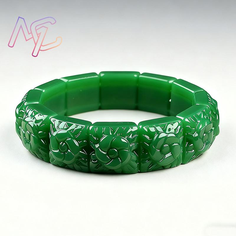 Real Jade Flower Bracelet Bang - Supply Florist 评论和价格