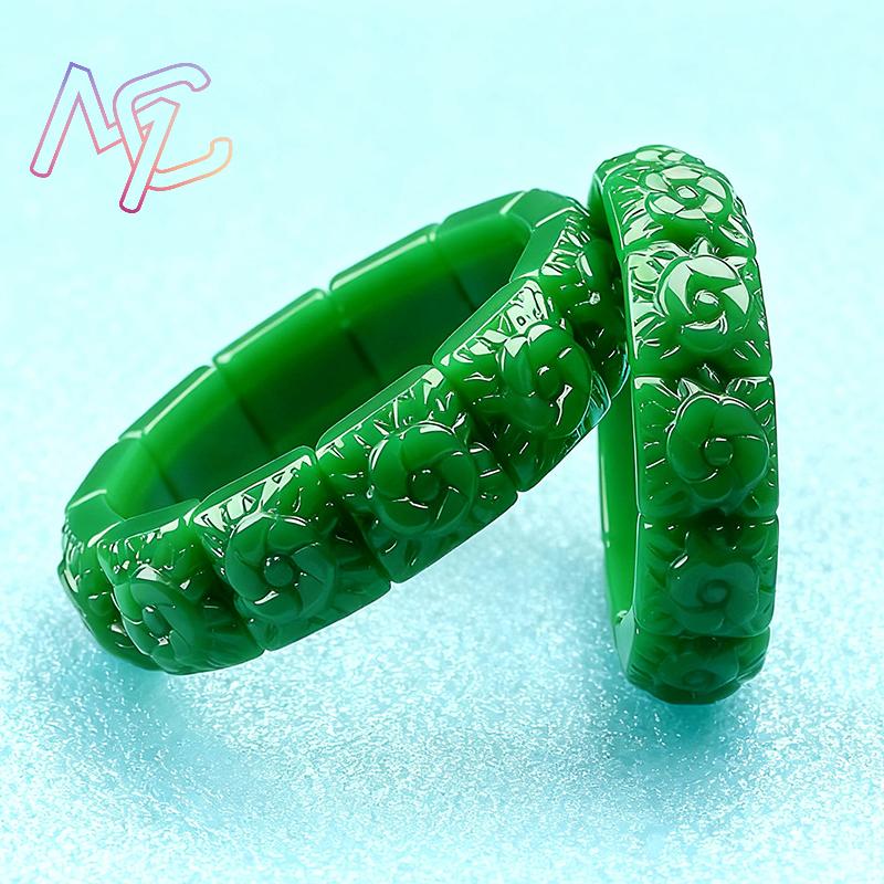 Real Jade Flower Bracelet Bang - Supply Florist 评论和价格