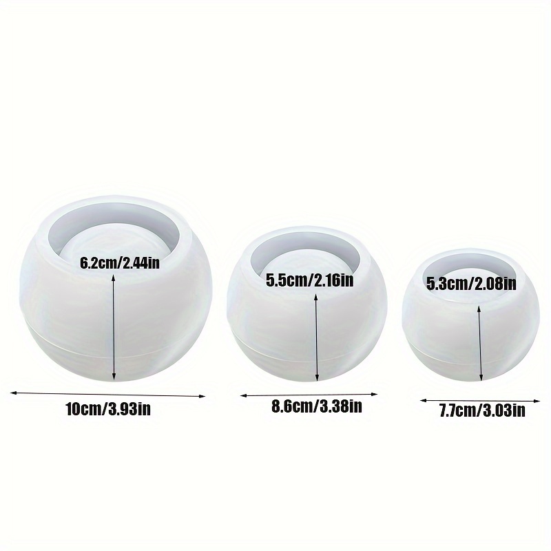 3pcs-Round Flower Pot Silicone - Florist Supply Vases 评论和价格