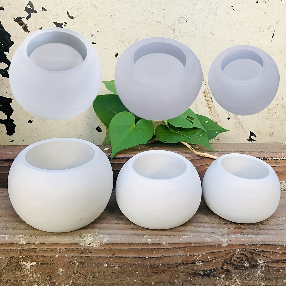 3pcs-Round Flower Pot Silicone - Florist Supply Vases 评论和价格