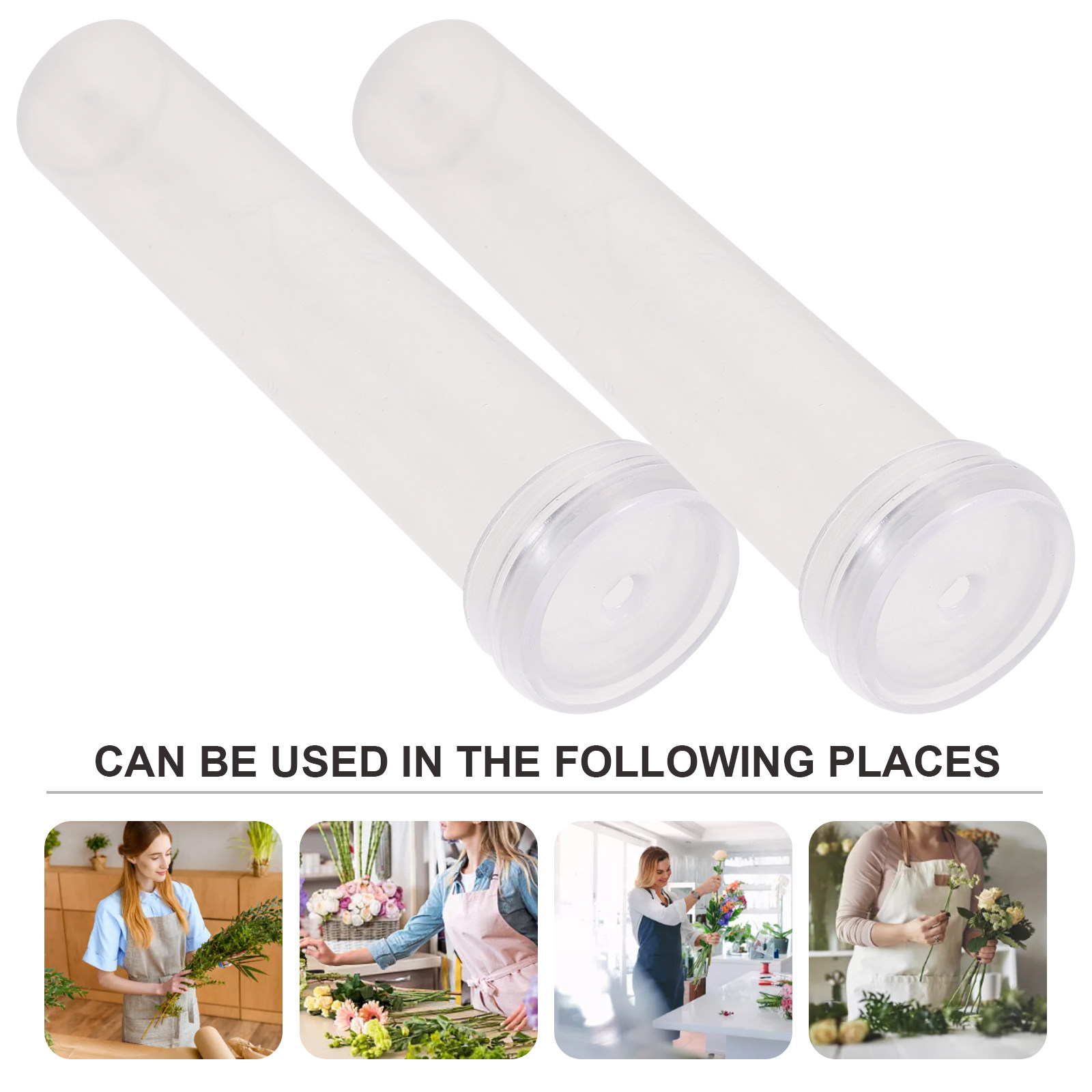 100Pcs Plastic Flower Water Tu - Florist Flower Supply 评论和价格