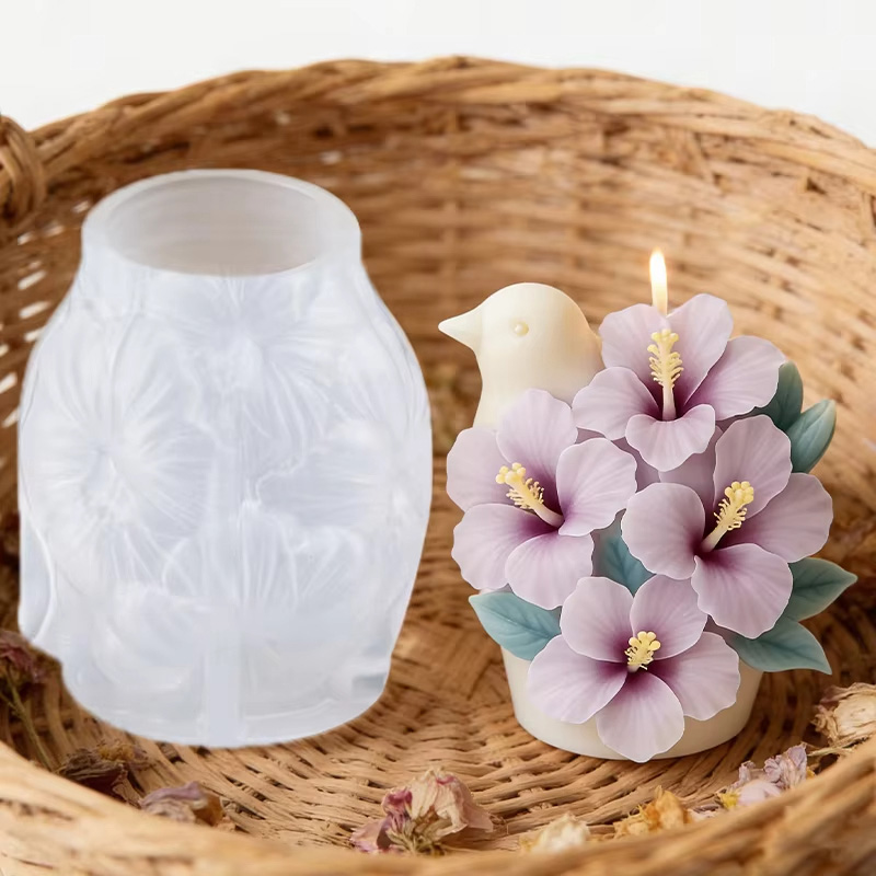 3D Flower Candle Silicone Mold - Florist Supply Vases 评论和价格
